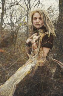 Yigal Ozeri - Untitled; Priscilla with vines