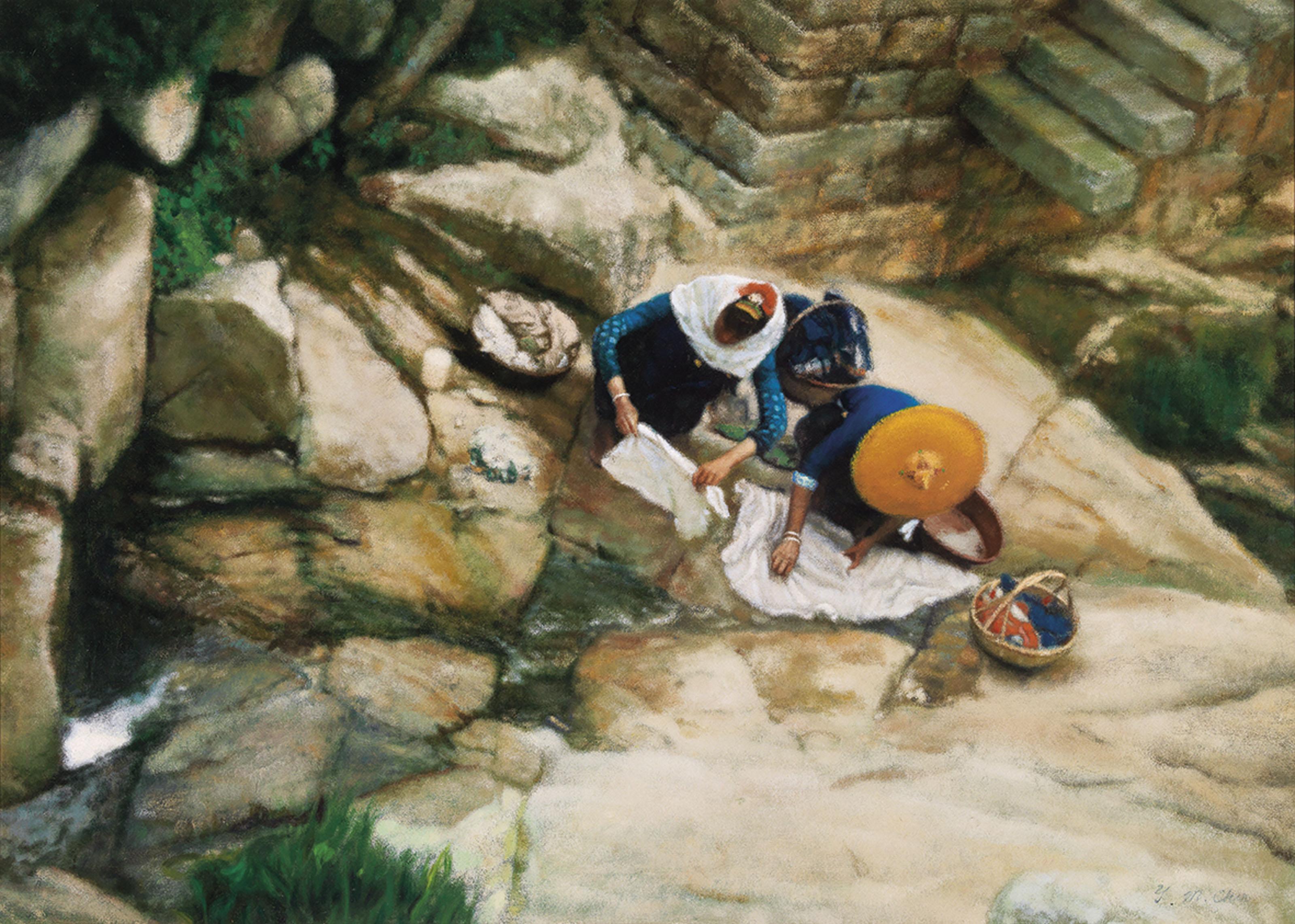 Yiming Chen - Hot Springs (Women Washing Clothes)