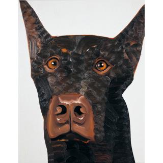 Yin Qi - Denish Dog Head Doberman