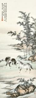 Yin Zixiang - Horses By The Bamboo Grove