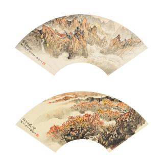 Ying Yeping - Cloudy Mount Huang; Autumn Mountains