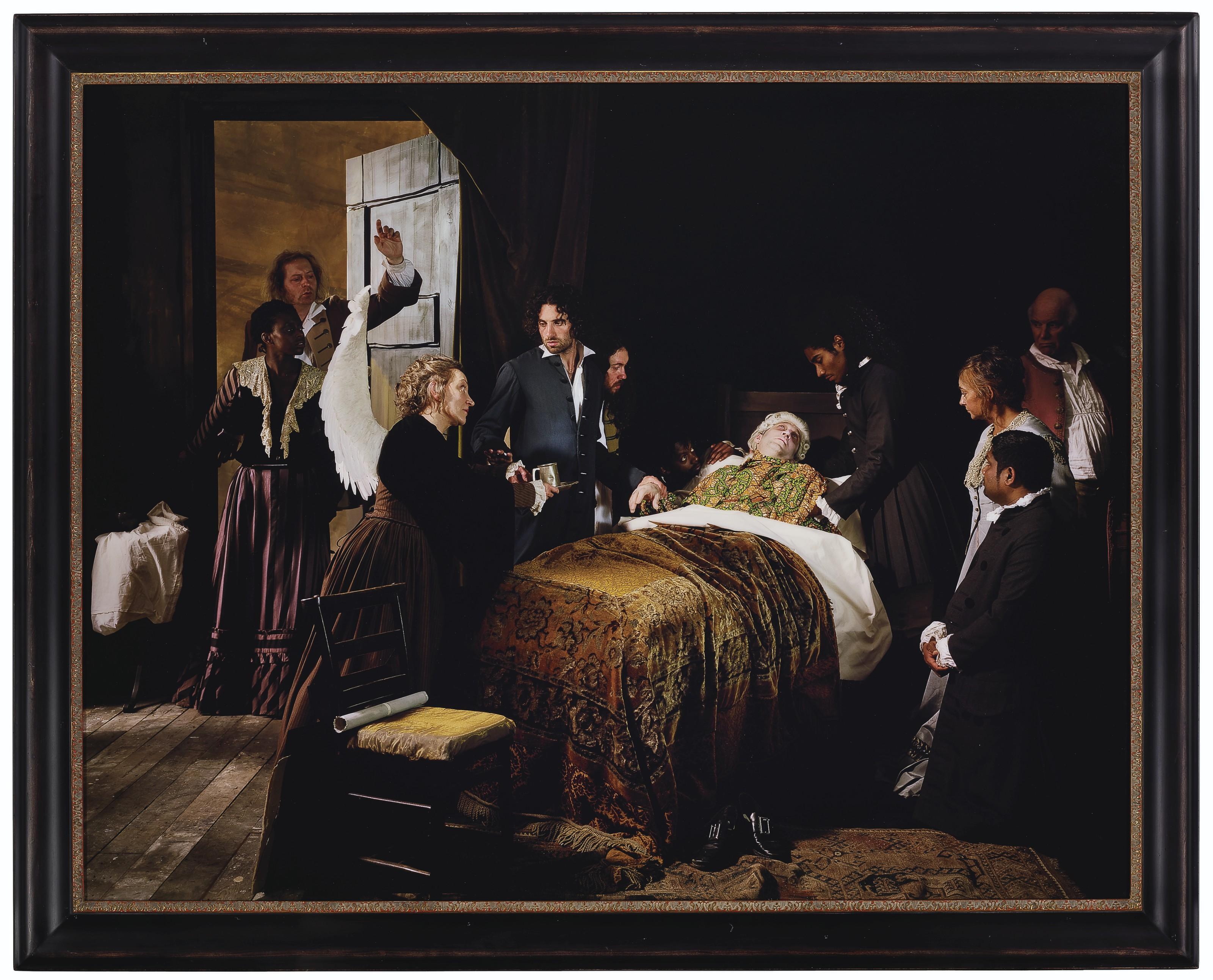 Yinka Shonibare - Fake Death Picture (The Death of Leonardo da Vinci in the Arms of François-Guillaume Ménageot)