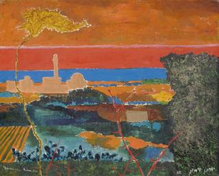 Yohanan Simon - Herzliya Landscape With Sidna Ali