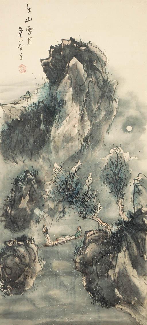 Yokoi Kinkoku - Kozan setsugetsu (River, mountain, snow, moon)