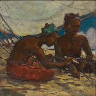 Yong Mun Sen - Fishermen On The Beach