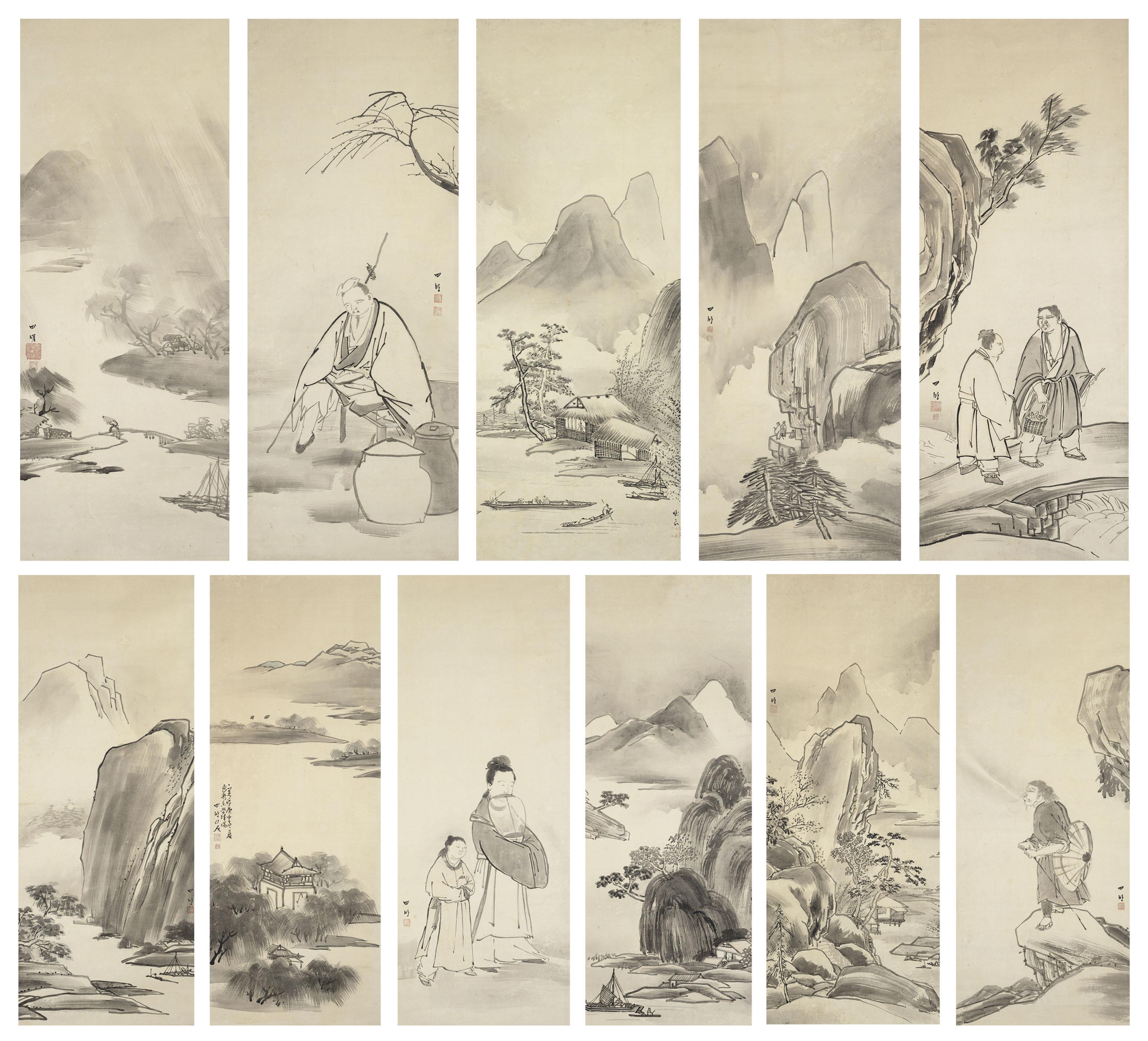 Yosa Buson - Chinese Landscapes and Figures