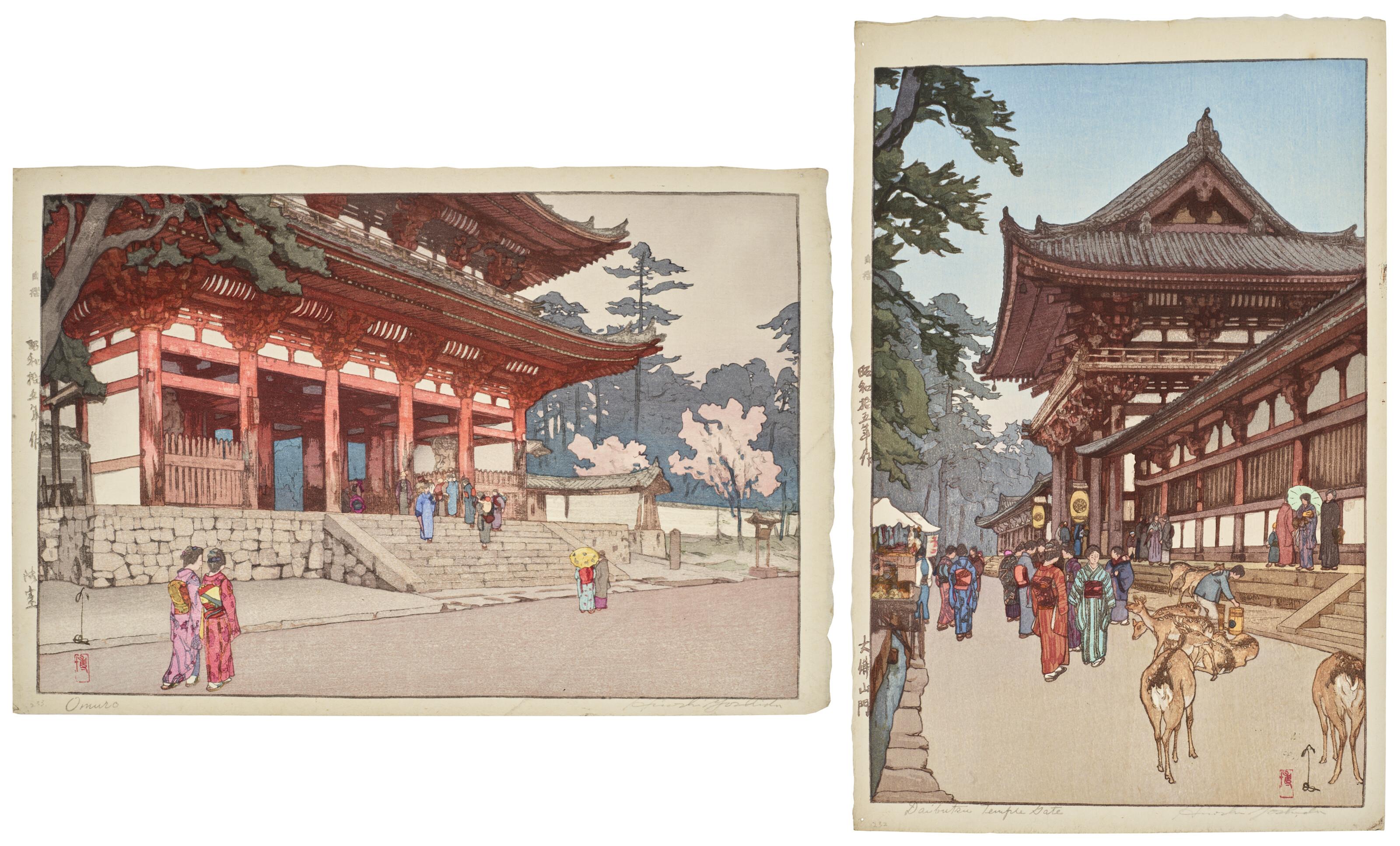 Yoshida Hiroshi - A group of two prints