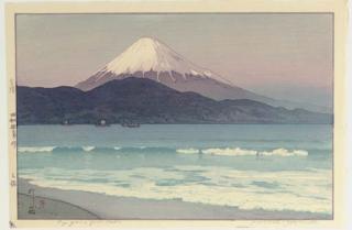 Yoshida Hiroshi - Miho/Fujiyama from Miho, 1935  Hirosaki-jo/Hirosaki Castle, from the series Sakura hachidai (Eight views of cherry blossoms), 1925  Soshu (Suzhou), 1940  Sekishozan (Shizhongshan), 1940