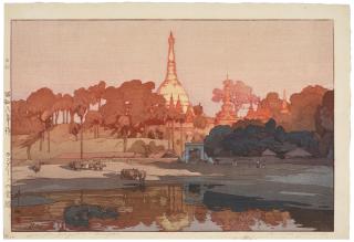 Yoshida Hiroshi - Ranguun no kinto (Golden pagoda in Rangoon)