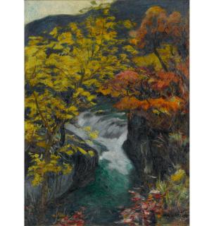 Yoshida Hiroshi - River Gorge in Autumn