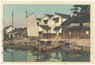 Yoshida Hiroshi - Setonaikai Kura/Kura In Tomonoura [Warehouses In Tomonoura], 1930  Sekichozan [Mount Sekicho], 1940  Soshu [Sagami Province], 1940