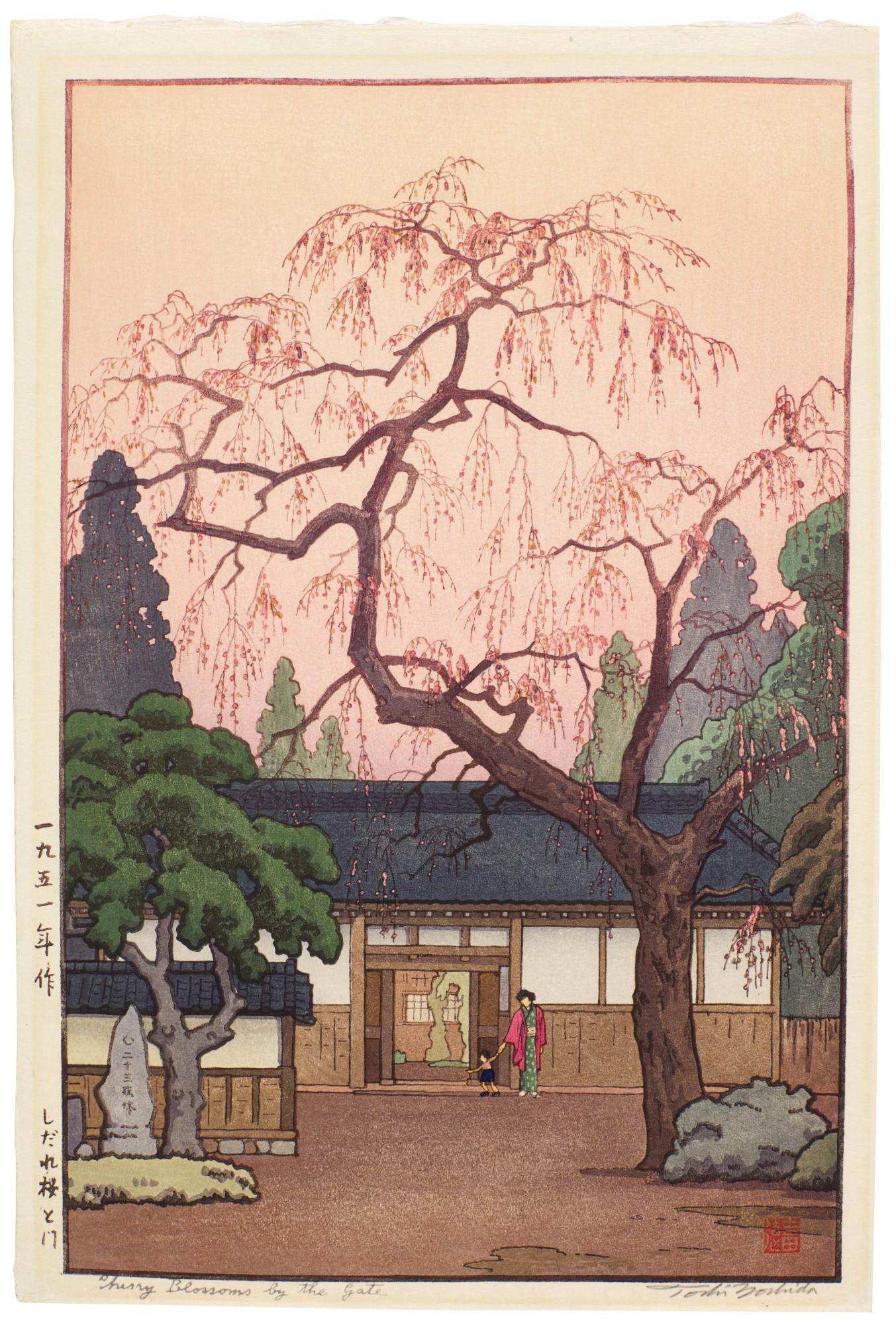 Yoshida Toshi - Five woodblock prints