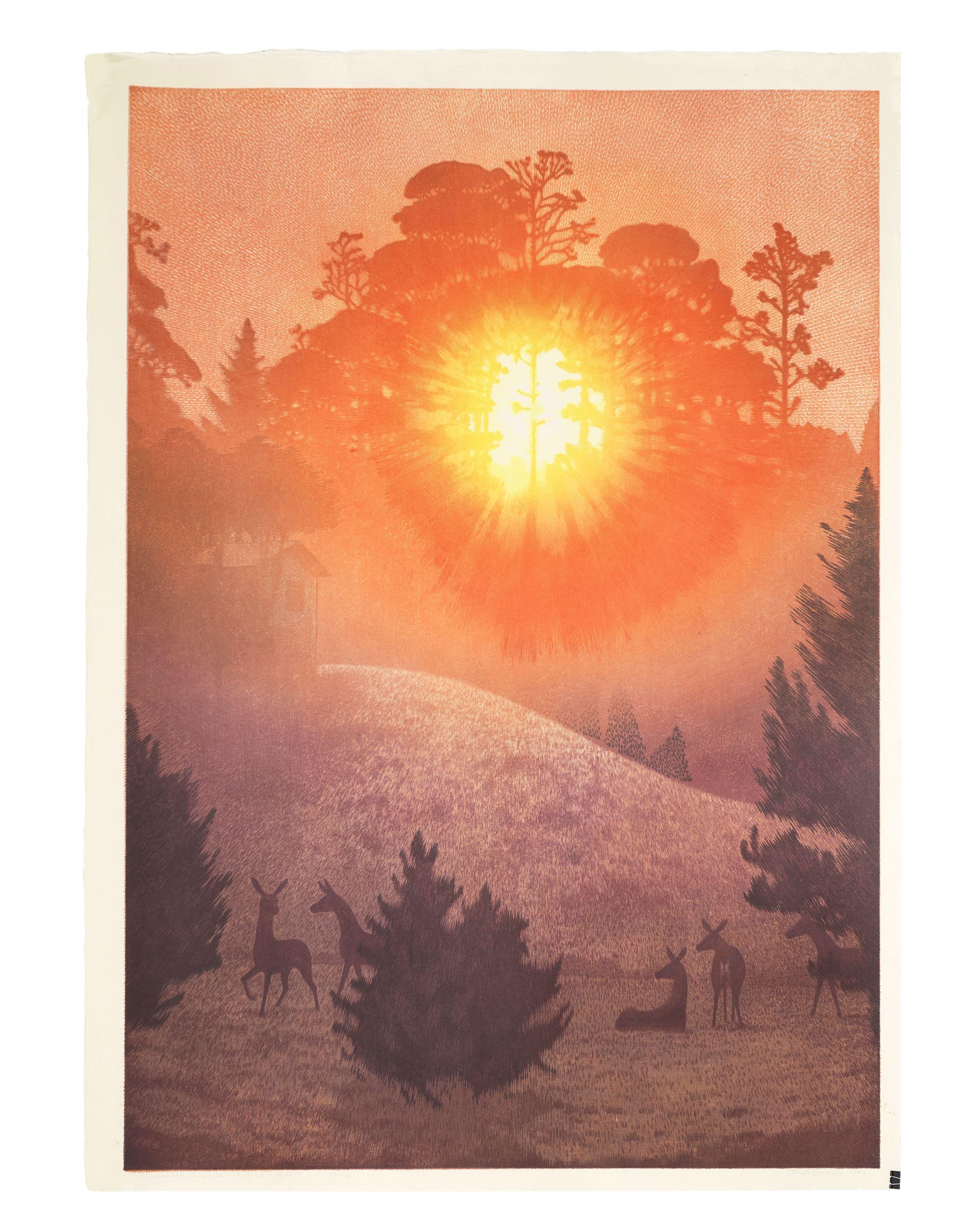 Yoshida Tōshi - Mendocino, Sunrise