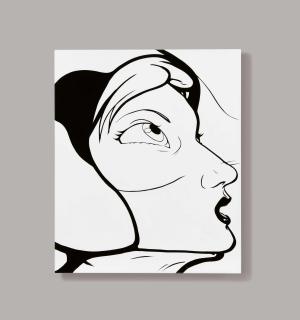 Yoshitaka Amano - Super Hero (Lady with helmet).