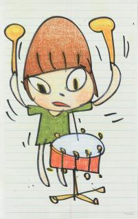 Yoshitomo Nara - Banging the drum
