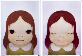 Yoshitomo Nara - Cosmic Girls: Eyes Opened / Eyes Closed