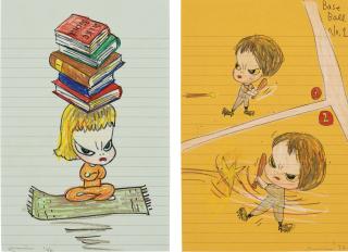 Yoshitomo Nara - (I) Dicke Bücher (Ii) Baseball No. 1