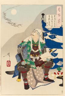 Yoshitoshi Tsukioka - Drei Holzschnitte aus den 100 Ansichten des Mondes.