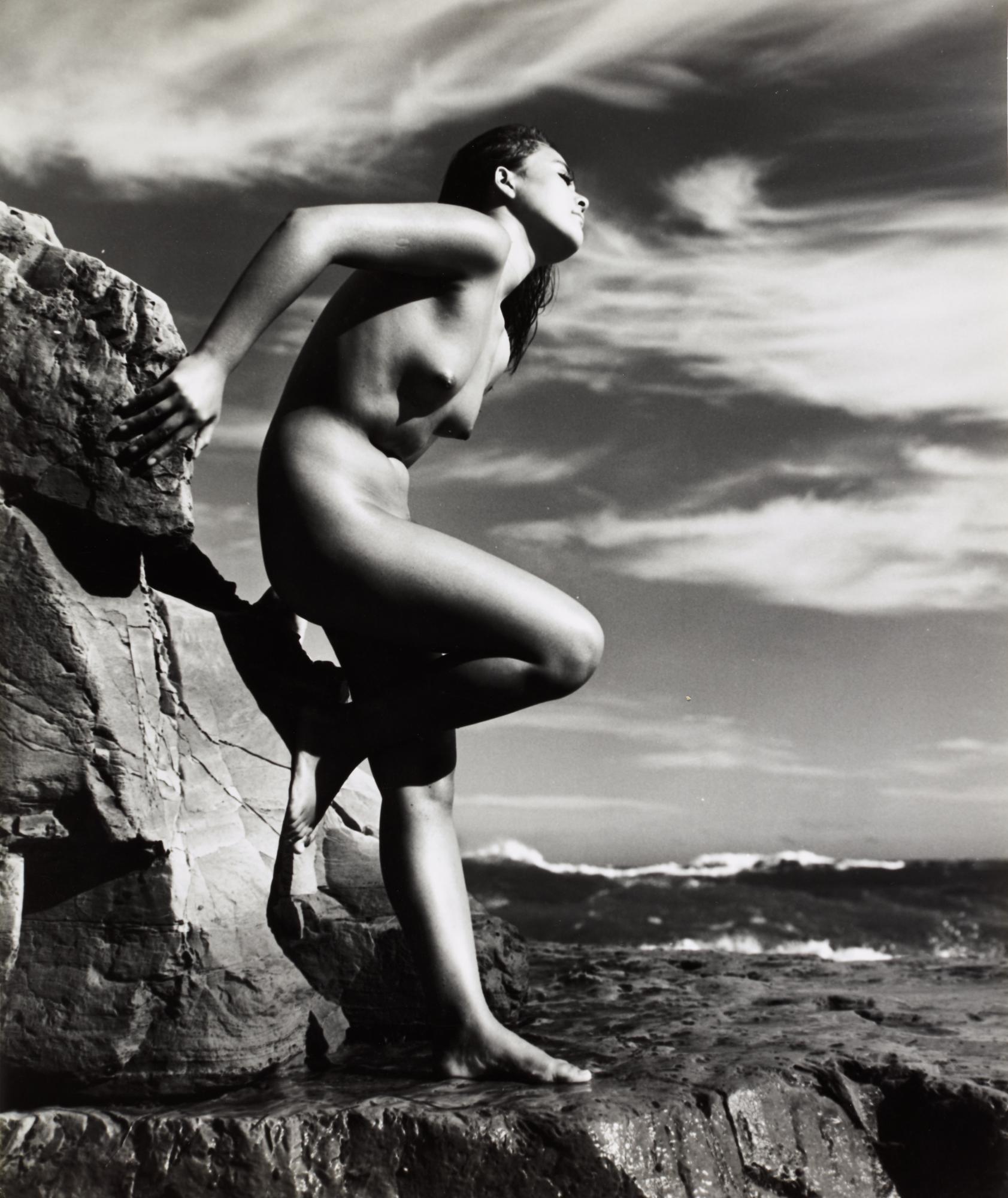 Yoshiyuki Iwase - Untitled (Nude Leaning Back On Rock), C.1955
