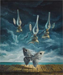 Yosl Bergner - Butterflies And Lamps (Fable)