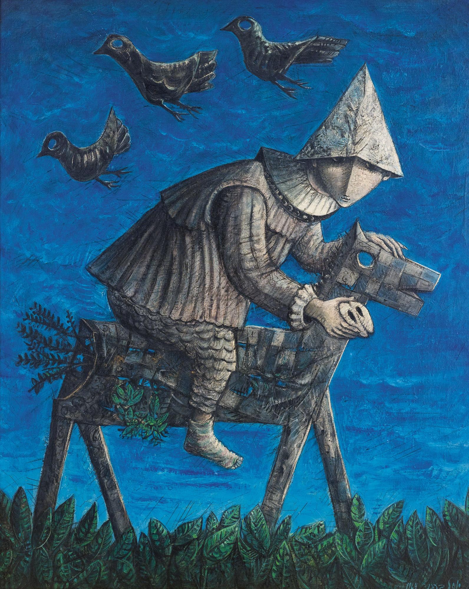 Yosl Bergner - Wooden Horse