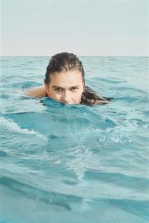 Youssef Nabil - Youssra & Sea II, Sinai, 1996