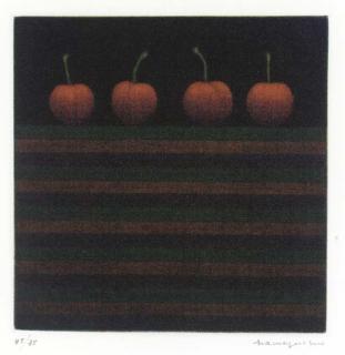 Yozo Hamaguchi - Cherries, from Hamaguchi\'s Six Color Mezzotints (M. Gallery 143)