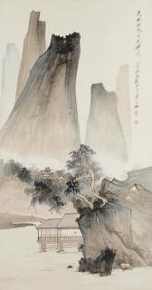 Yu Fei\'An - Reading Beside the River, 1935