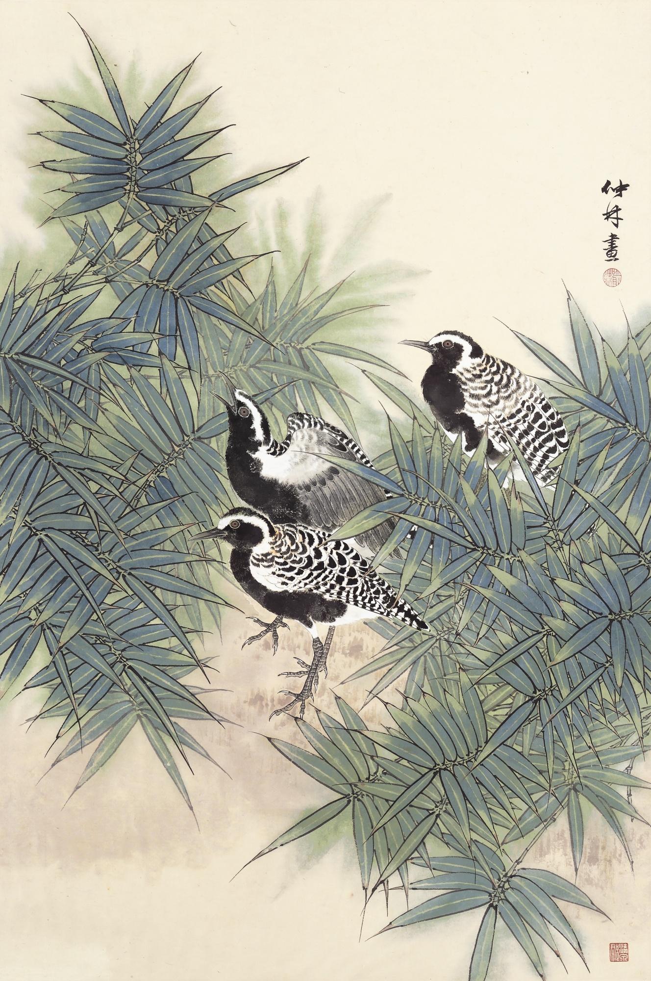 Yu Zhonglin - Birds By The Waterweeds