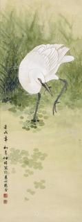 Yu Zhonglin - Egret By Cove In Spring