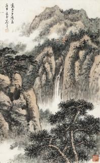 Yu Zicai - Temple at Sunset