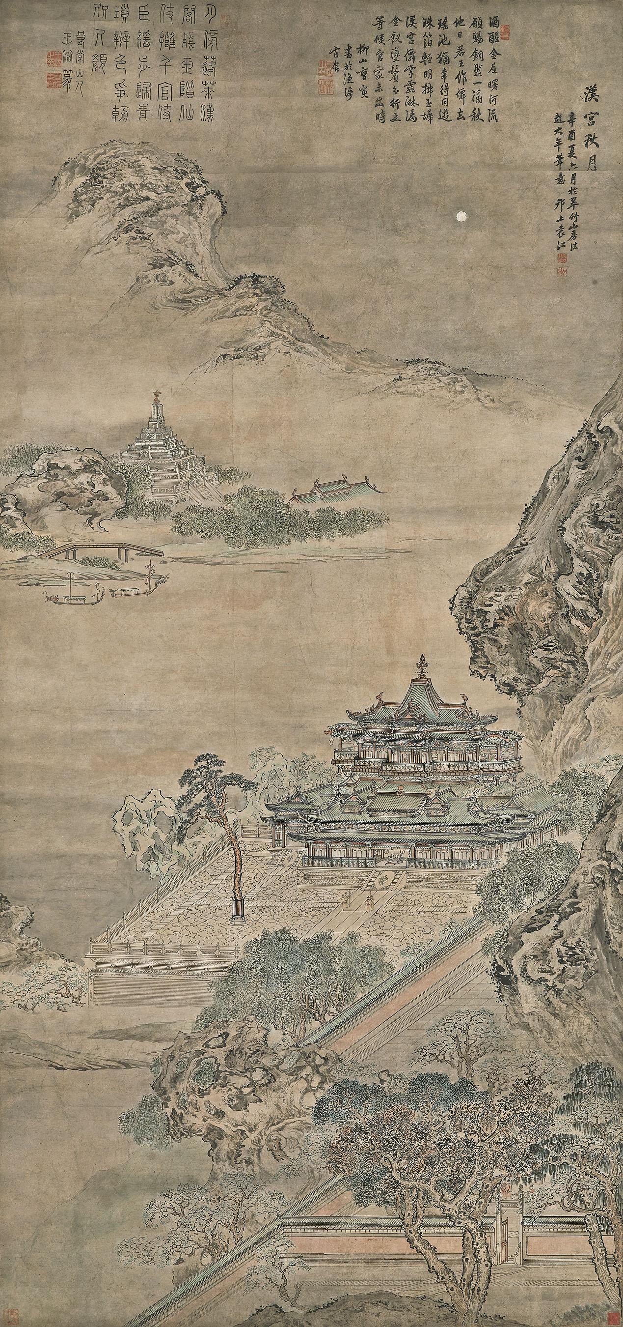 Yuan Jiang - Han Palace Under Autumn Moonlight