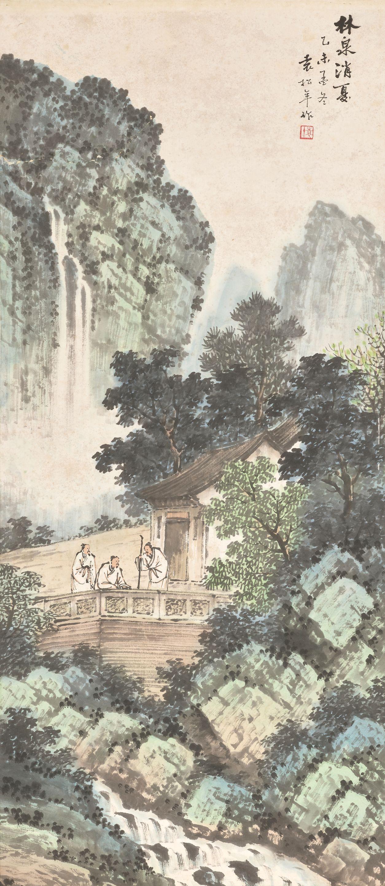 Yuan Songnian - Dwelling in Summer Mountains