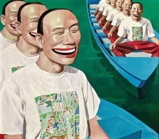 Yue Minjun - Boating