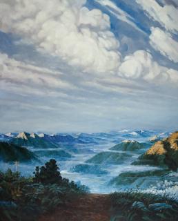 Yue Minjun - Chairman Mao Going To An Yuan