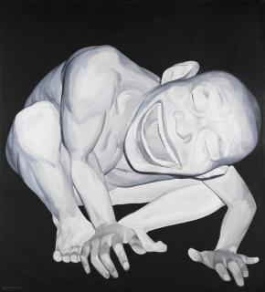 Yue Minjun - Chinese Character Series: Black