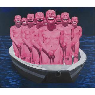 Yue Minjun - Egos In A Boat
