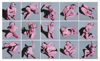 Yue Minjun - Fifteen Poses in Life: Pink