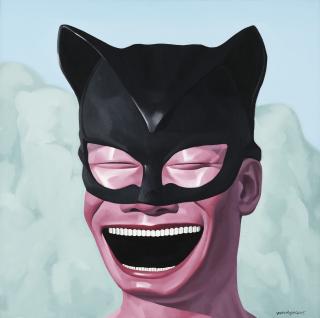 Yue Minjun - Hat Series: Cat Woman