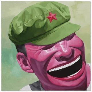 Yue Minjun - Hat Series No. 1