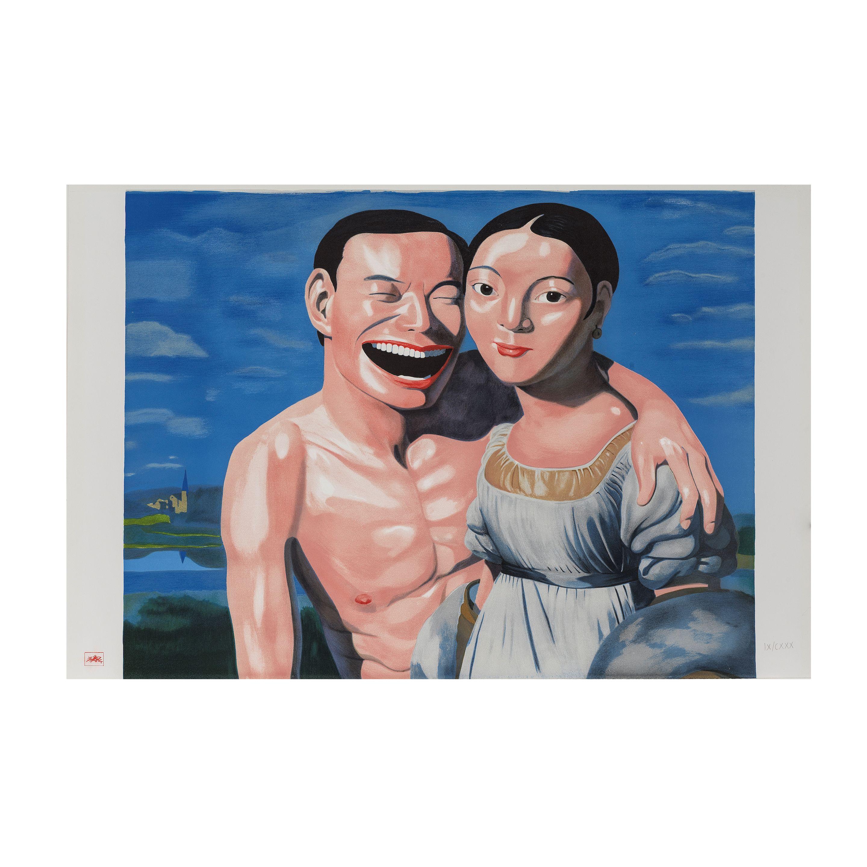 Yue Minjun - Ingres and I - Planche No.4, 2007-2008