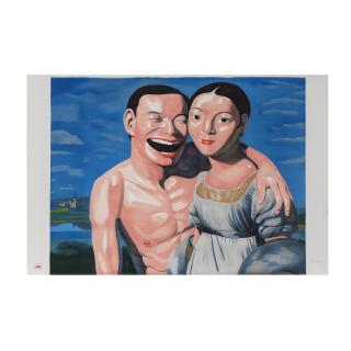 Yue Minjun - Ingres and I - Planche No.4, 2007-2008