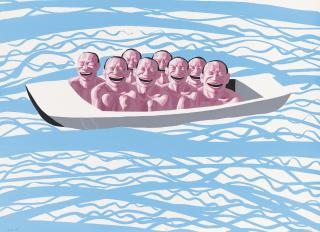 Yue Minjun - Noah\'s Ark