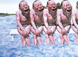 Yue Minjun - Smile-ism - By the Pier