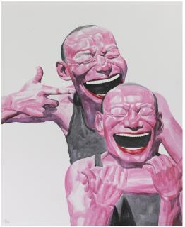 Yue Minjun - Smile-Ism Series: A Smile Is A Light In A Window. It Lets People Know You\'Re Home