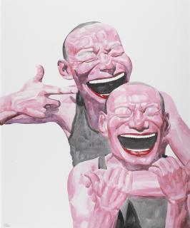Yue Minjun - Smile-ism - Two Friends