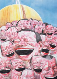 Yue Minjun - Smiles make the world go round