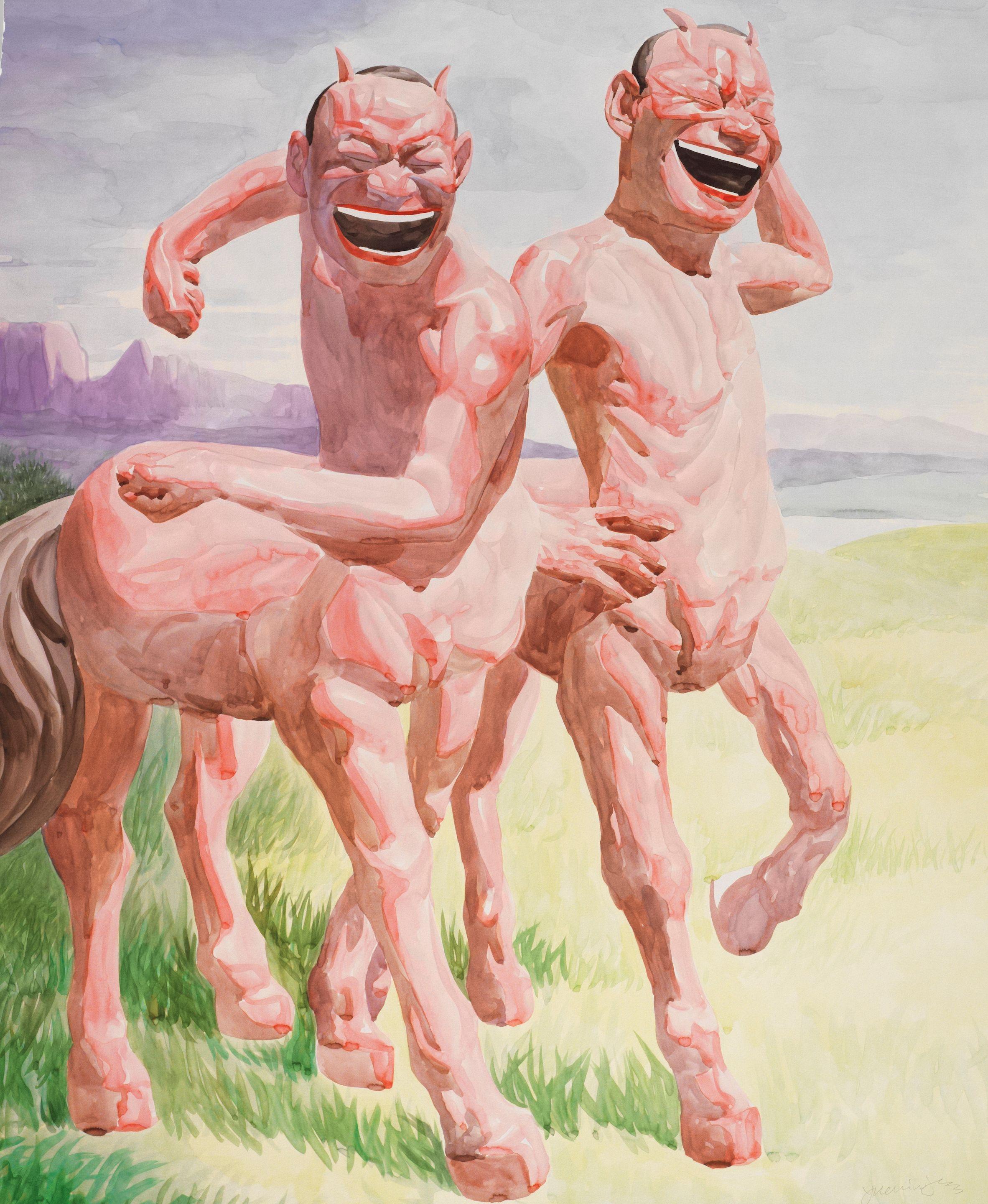 Yue Minjun - Untitled (Smile-Ism No. 11), 2006