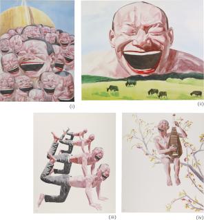 Yue Minjun - Untitled (Smile-Ism No.3, 8, 10, 12) (Four Works)