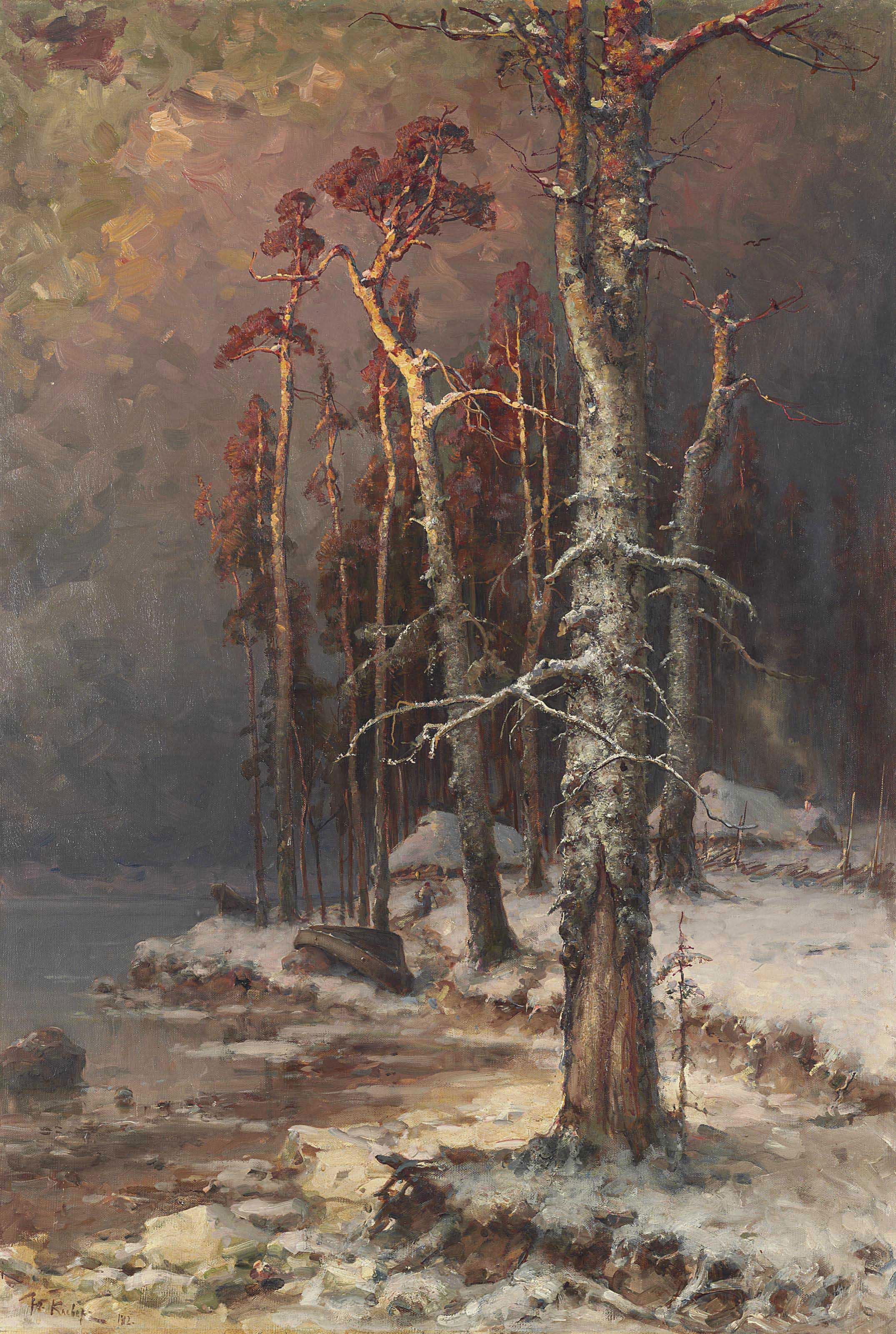 Yuli Klever - Winter In The Forest Near Lake Peipus